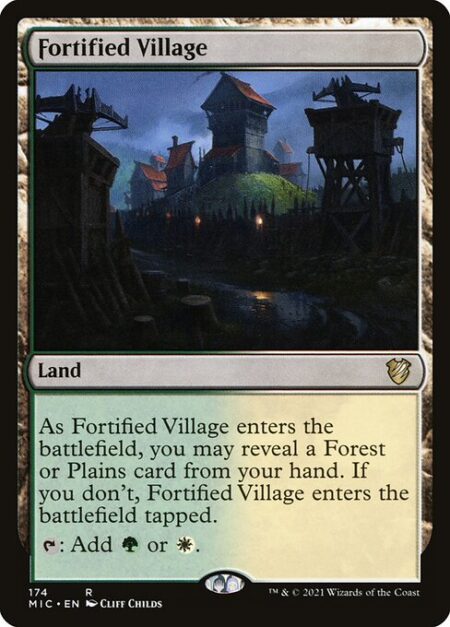 Fortified Village - As Fortified Village enters the battlefield