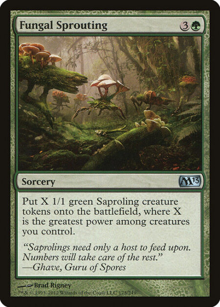 Fungal Sprouting - Create X 1/1 green Saproling creature tokens