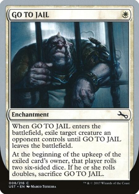 GO TO JAIL - When GO TO JAIL enters the battlefield