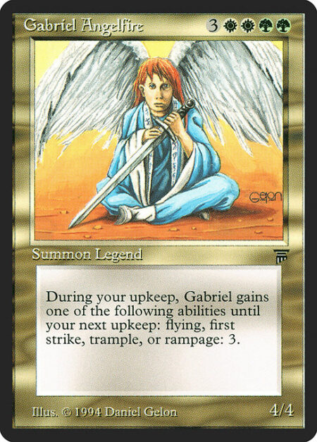 Gabriel Angelfire - At the beginning of your upkeep