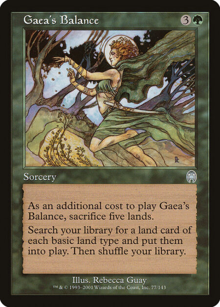 Gaea's Balance - As an additional cost to cast this spell