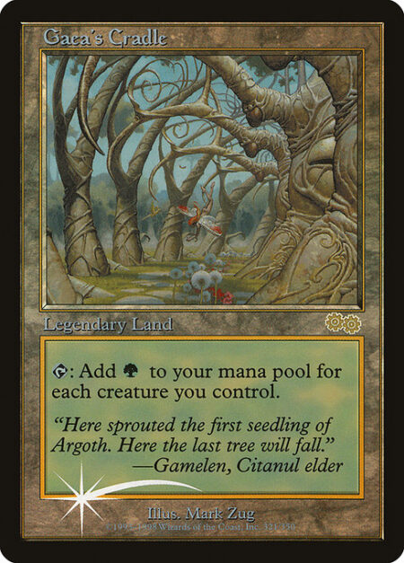 Gaea's Cradle - {T}: Add {G} for each creature you control.