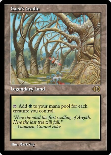 Gaea's Cradle - {T}: Add {G} for each creature you control.