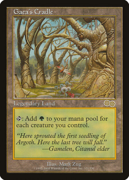 Gaea's Cradle - {T}: Add {G} for each creature you control.