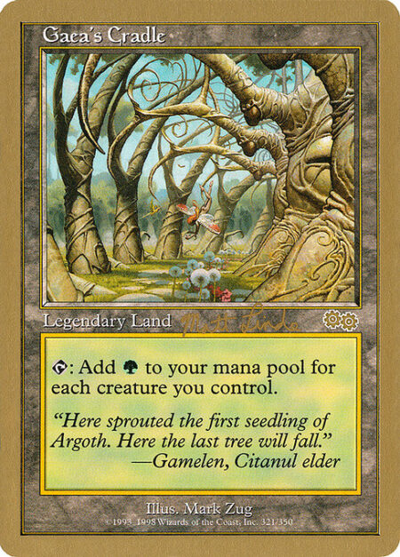 Gaea's Cradle - {T}: Add {G} for each creature you control.