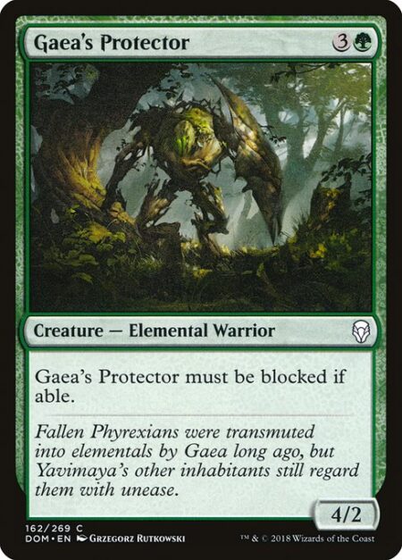 Gaea's Protector - Gaea's Protector must be blocked if able.