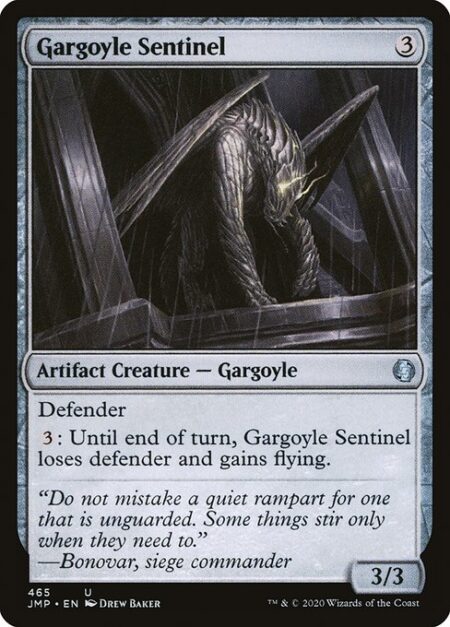 Gargoyle Sentinel - Defender (This creature can't attack.)