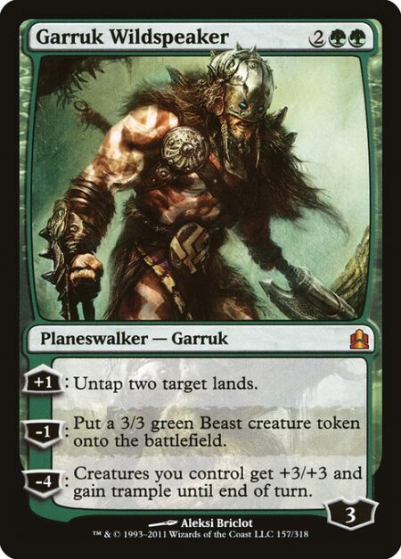 Garruk Wildspeaker - +1: Untap two target lands.