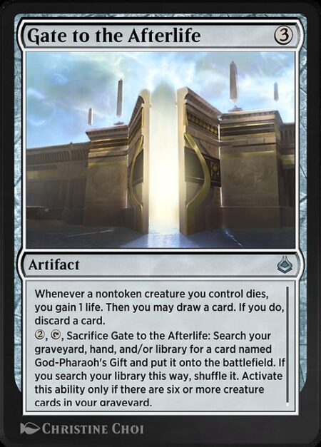 Gate to the Afterlife - Whenever a nontoken creature you control dies