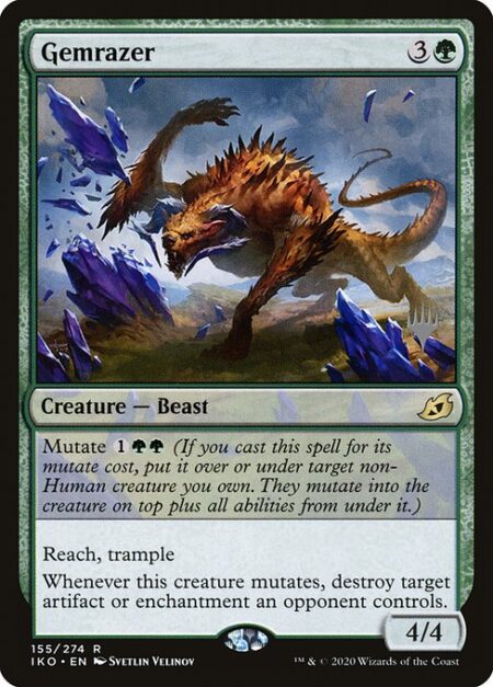 Gemrazer - Mutate {1}{G}{G} (If you cast this spell for its mutate cost