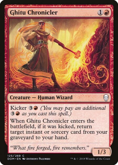 Ghitu Chronicler - Kicker {3}{R} (You may pay an additional {3}{R} as you cast this spell.)