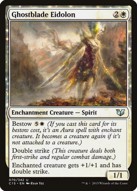 Ghostblade Eidolon - Bestow {5}{W} (If you cast this card for its bestow cost