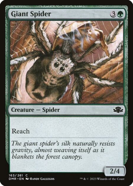 Giant Spider - Reach (This creature can block creatures with flying.)