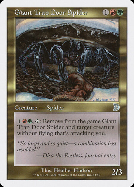 Giant Trap Door Spider - {1}{R}{G}