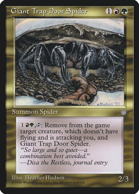 Giant Trap Door Spider - {1}{R}{G}