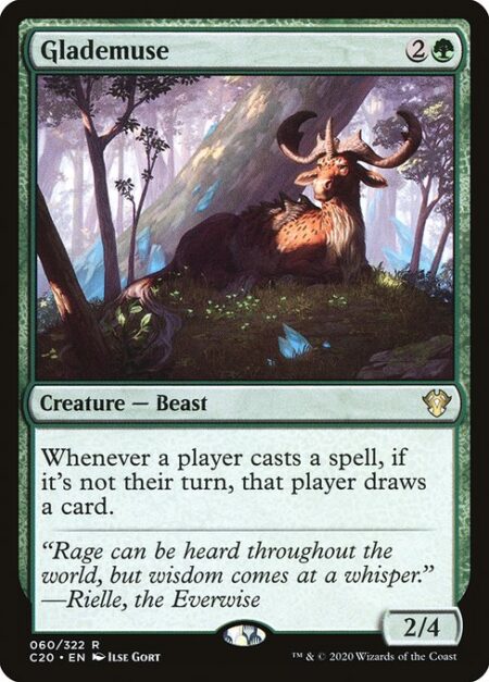 Glademuse - Whenever a player casts a spell