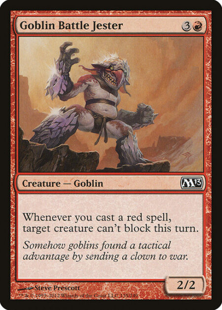 Goblin Battle Jester - Whenever you cast a red spell