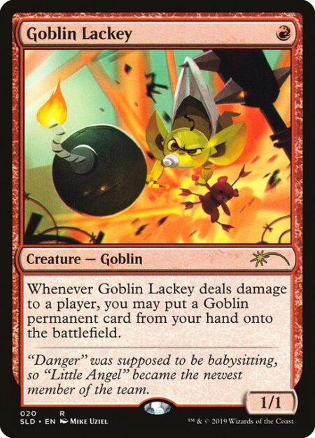 Goblin Lackey - Whenever Goblin Lackey deals damage to a player