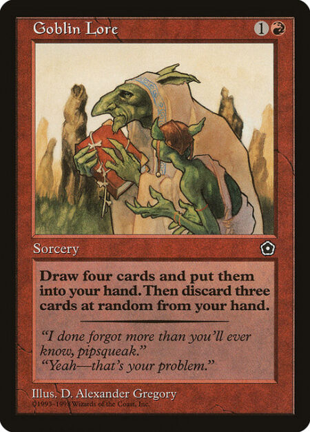 Goblin Lore - Draw four cards