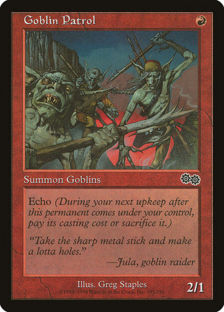 Goblin Patrol - Echo {R} (At the beginning of your upkeep