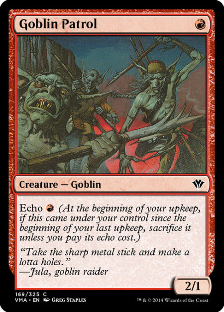 Goblin Patrol - Echo {R} (At the beginning of your upkeep