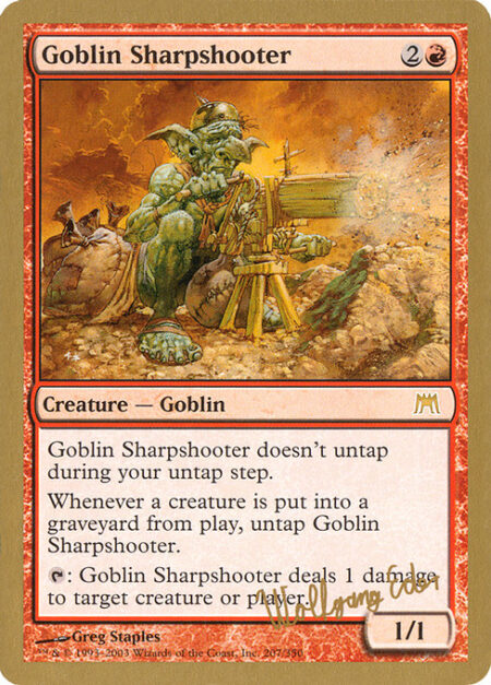 Goblin Sharpshooter - Goblin Sharpshooter doesn't untap during your untap step.