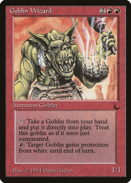 Goblin Wizard - {T}: You may put a Goblin permanent card from your hand onto the battlefield.