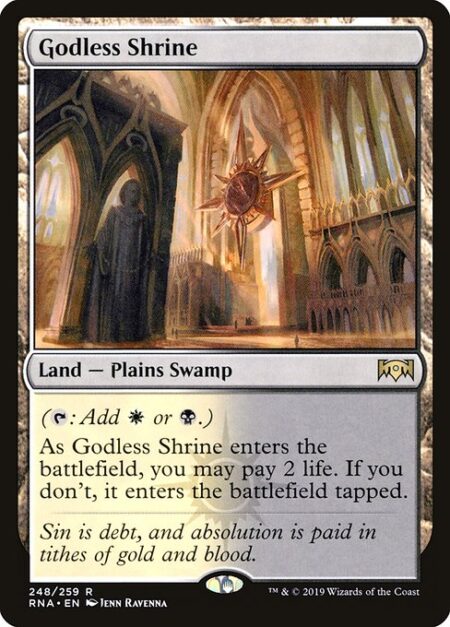 Godless Shrine - ({T}: Add {W} or {B}.)