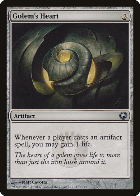 Golem's Heart - Whenever a player casts an artifact spell