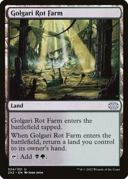 Golgari Rot Farm - Golgari Rot Farm enters the battlefield tapped.