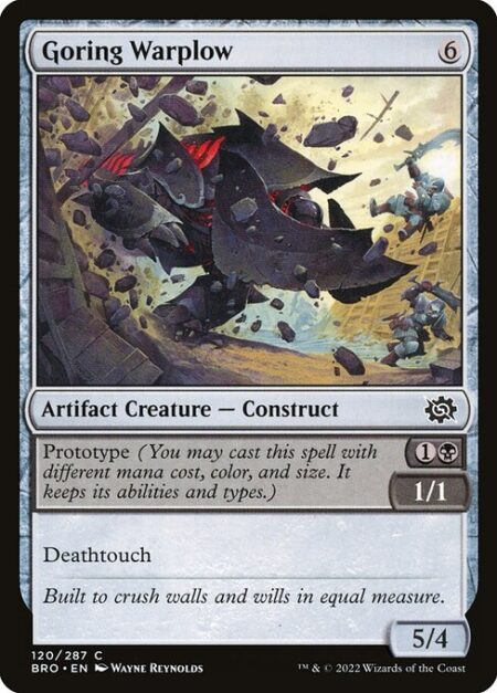 Goring Warplow - Prototype {1}{B} — 1/1 (You may cast this spell with different mana cost