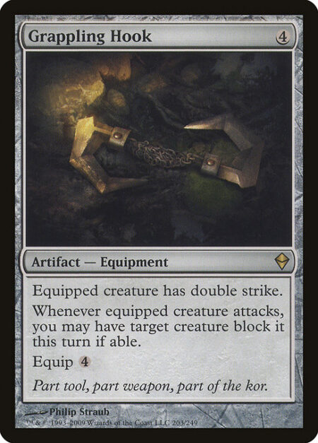 Grappling Hook - Equipped creature has double strike.