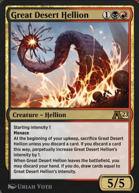 Great Desert Hellion - Starting intensity 1