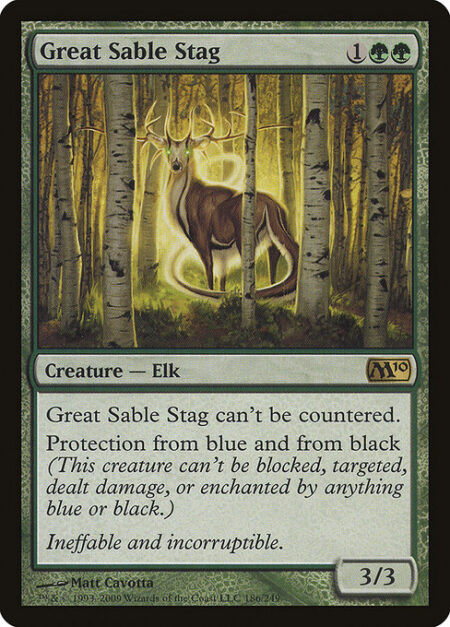 Great Sable Stag - This spell can't be countered.