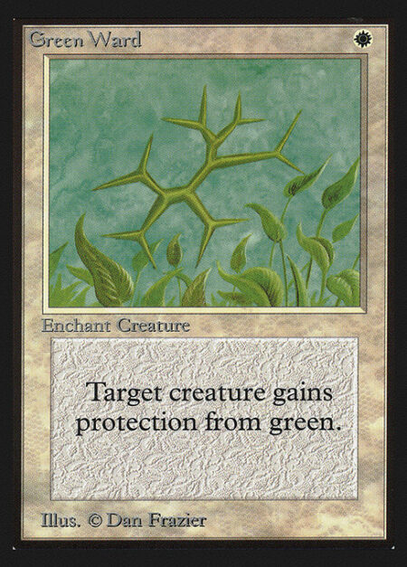 Green Ward - Enchant creature