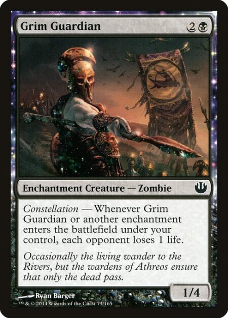 Grim Guardian - Constellation — Whenever Grim Guardian or another enchantment enters the battlefield under your control