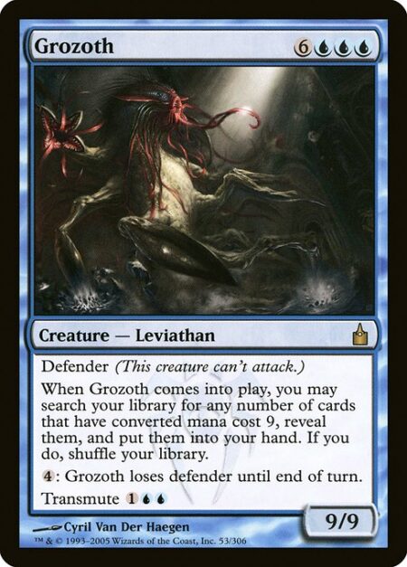Grozoth - Defender (This creature can't attack.)