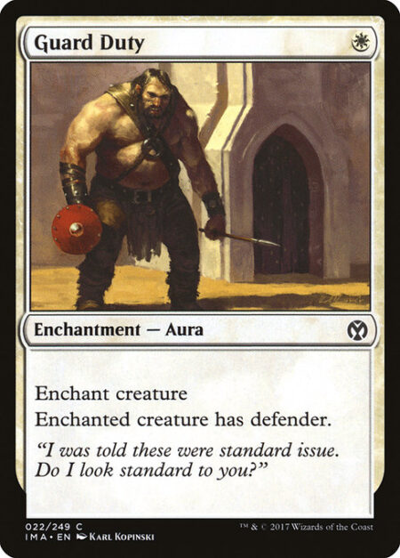 Guard Duty - Enchant creature