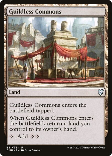 Guildless Commons - Guildless Commons enters the battlefield tapped.