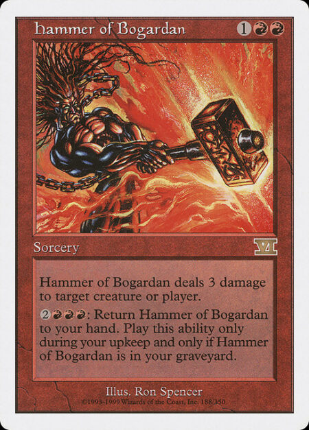 Hammer of Bogardan - Hammer of Bogardan deals 3 damage to any target.