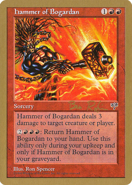 Hammer of Bogardan - Hammer of Bogardan deals 3 damage to any target.