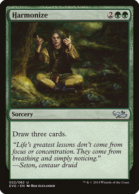 Harmonize - Draw three cards.