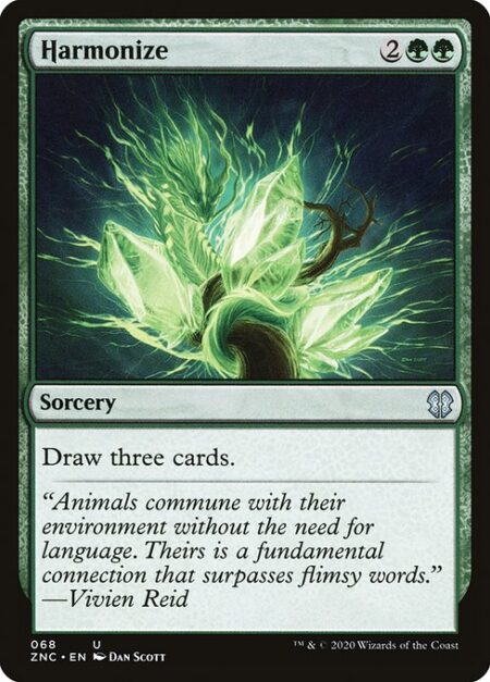 Harmonize - Draw three cards.