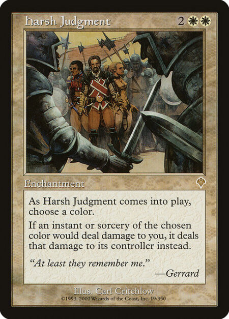 Harsh Judgment - As Harsh Judgment enters the battlefield