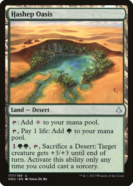 Hashep Oasis - {T}: Add {C}.