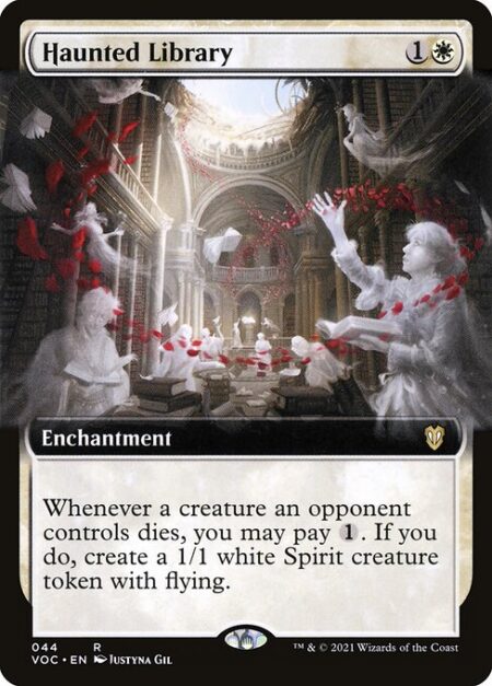 Haunted Library - Whenever a creature an opponent controls dies