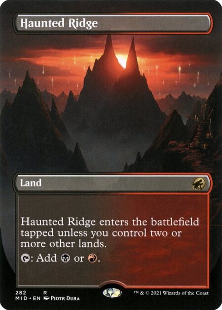 Haunted Ridge - Haunted Ridge enters the battlefield tapped unless you control two or more other lands.