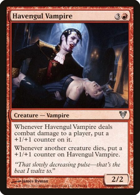 Havengul Vampire - Whenever Havengul Vampire deals combat damage to a player