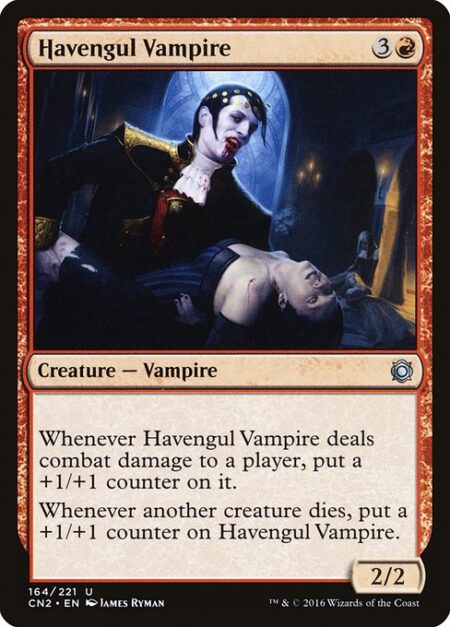 Havengul Vampire - Whenever Havengul Vampire deals combat damage to a player