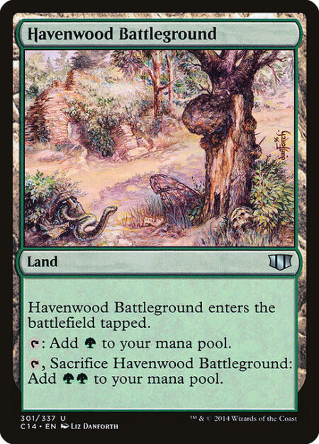 Havenwood Battleground - Havenwood Battleground enters tapped.